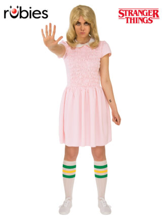 STRANGER THINGS ELEVEN PINK DRESS COSTUME, ADULT