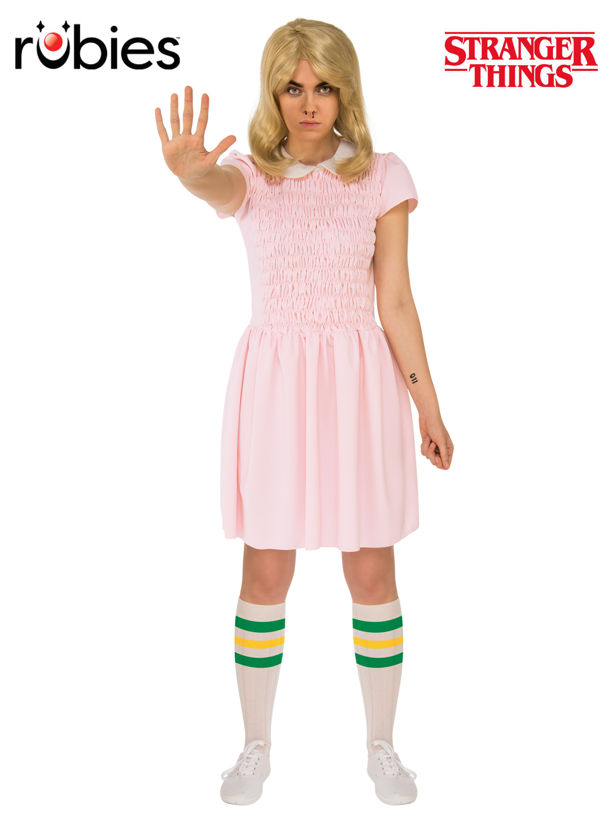 STRANGER THINGS ELEVEN PINK DRESS COSTUME, ADULT