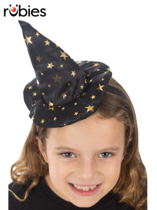 WITCH BLACK & GOLD STAR HEADBAND - CHILD