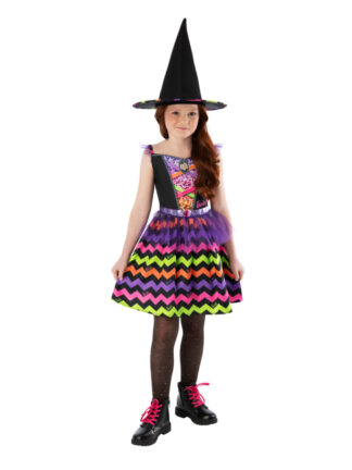 BARBIE WITCH COLOURFUL COSTUME, CHILD