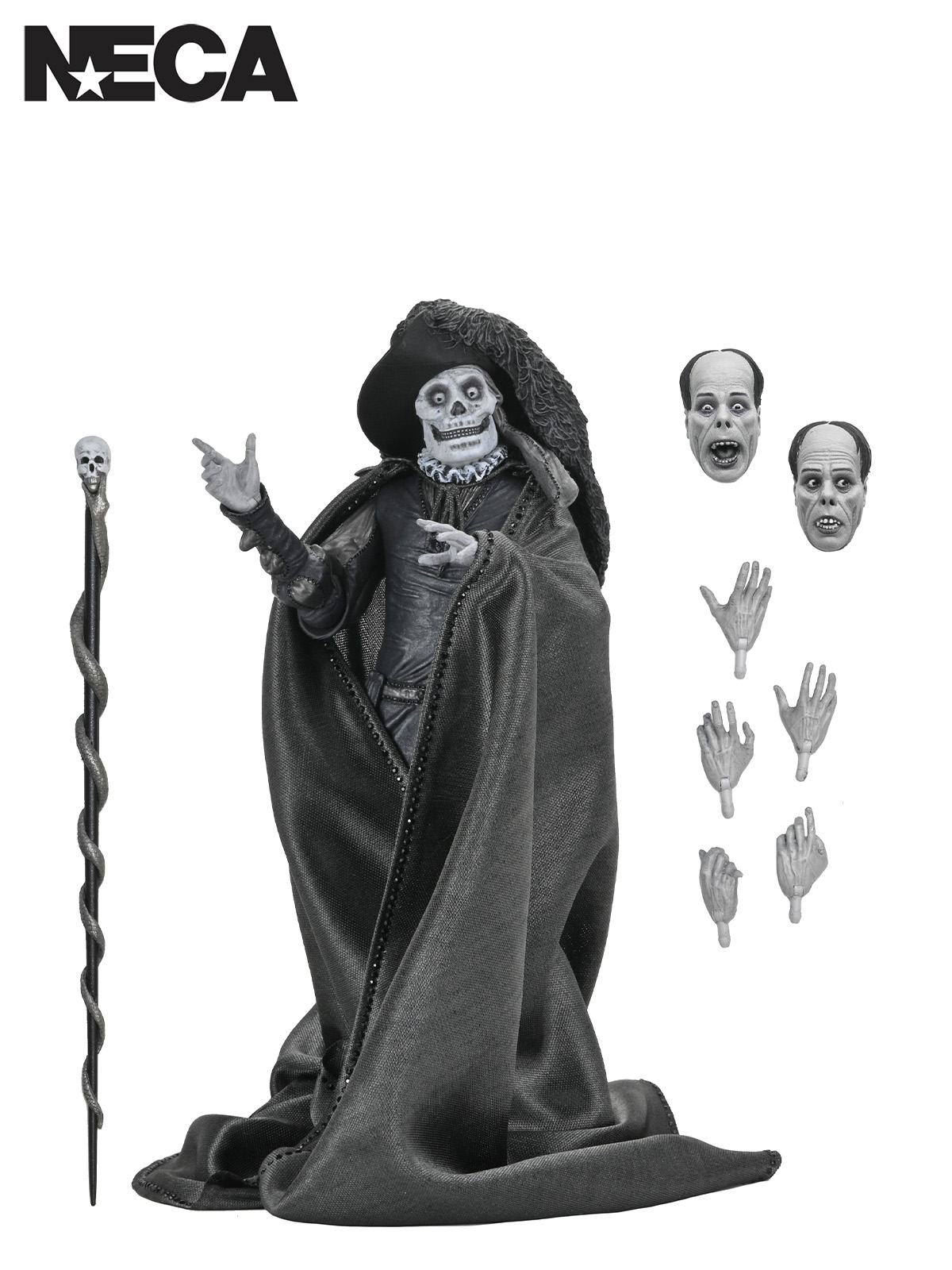 PHANTOM OF THE OPERA (1925) ULTIMATE PHANTOM "MASQUE OF THE RED DEATH" - 7" SCALE FIGURE (B&W)