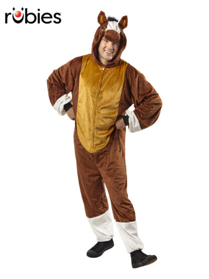 HORSE FURRY ONESIE COSTUME, ADULT