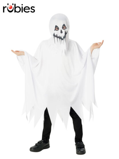 GHOST PONCHO WITH HOOD, CHILD