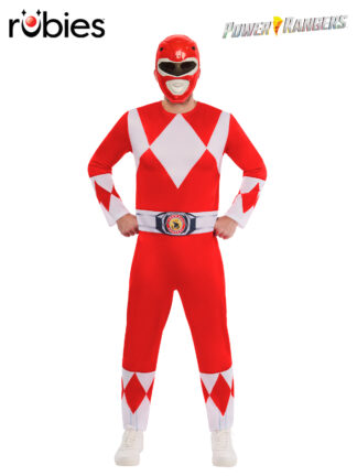 POWER RANGERS RED DELUXE COSTUME, ADULT