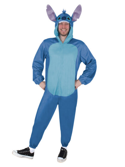STITCH (LILO & STITCH) HOODED ONESIE COSTUME, ADULT - Image 4