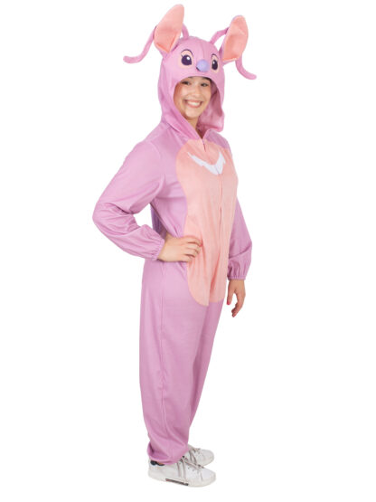 ANGEL (LILO & STITCH) HOODED ONESIE COSTUME, ADULT - Image 3