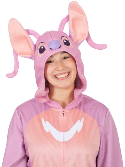 ANGEL (LILO & STITCH) HOODED ONESIE COSTUME, ADULT - Image 4