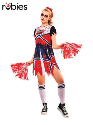 ZOMBIE CHEERLEADER COSTUME, ADULT