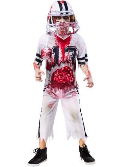 ZOMBIE AMERICAN FOOTBALL PLAYER COSTUME, CHILD