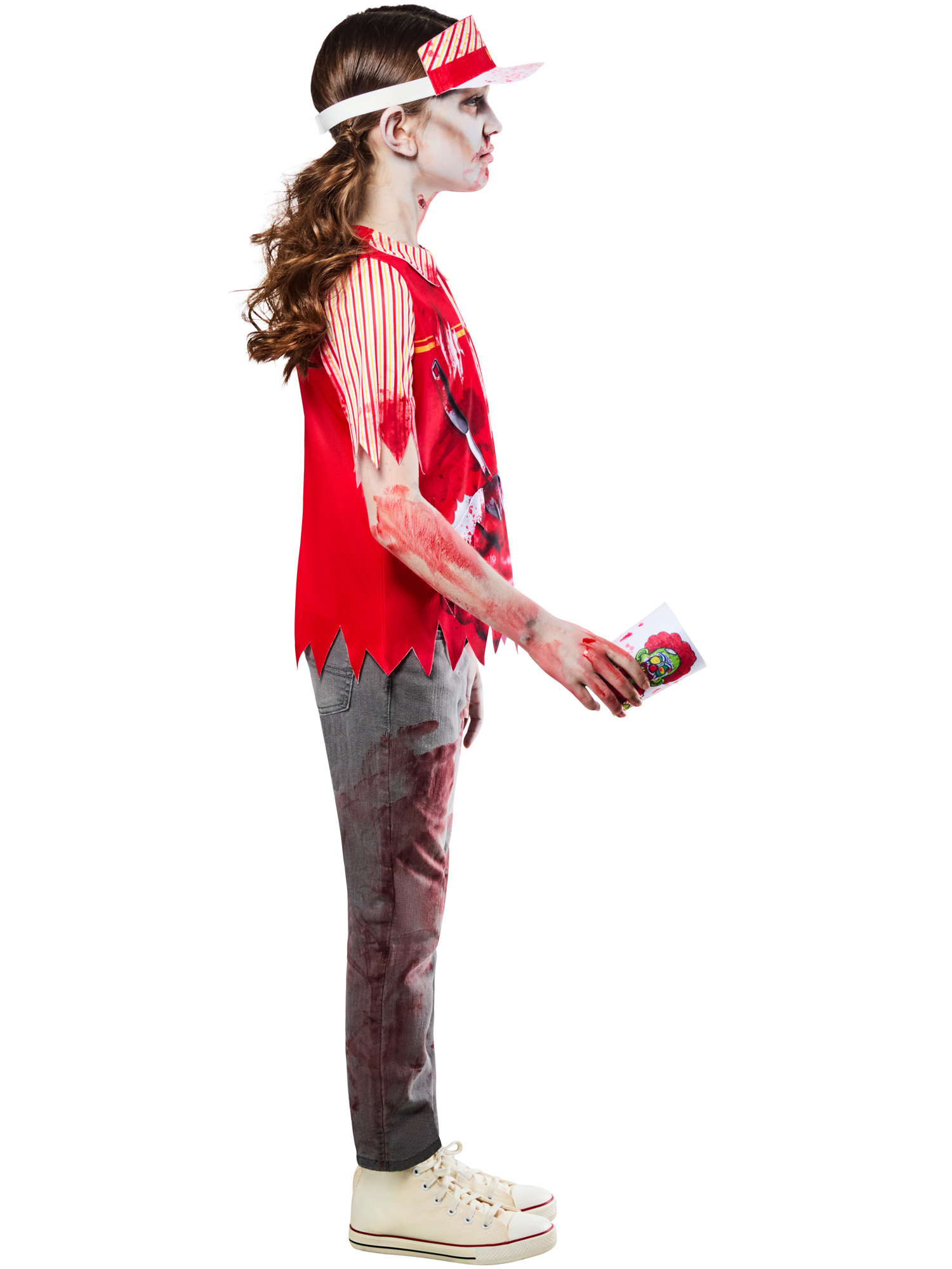 ZOMBIE BURGER WORKER COSTUME, CHILD - Image 3