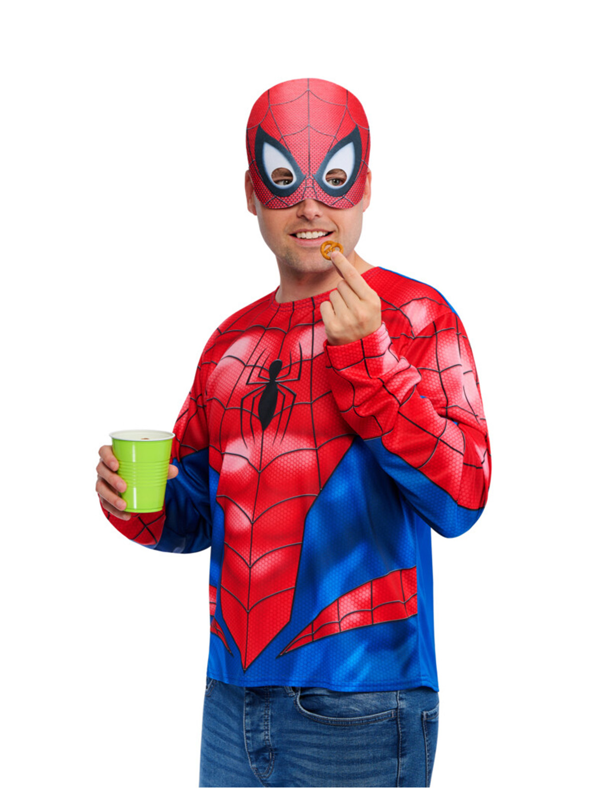 SPIDER-MAN COSTUME TOP & MASK, ADULT - Image 4