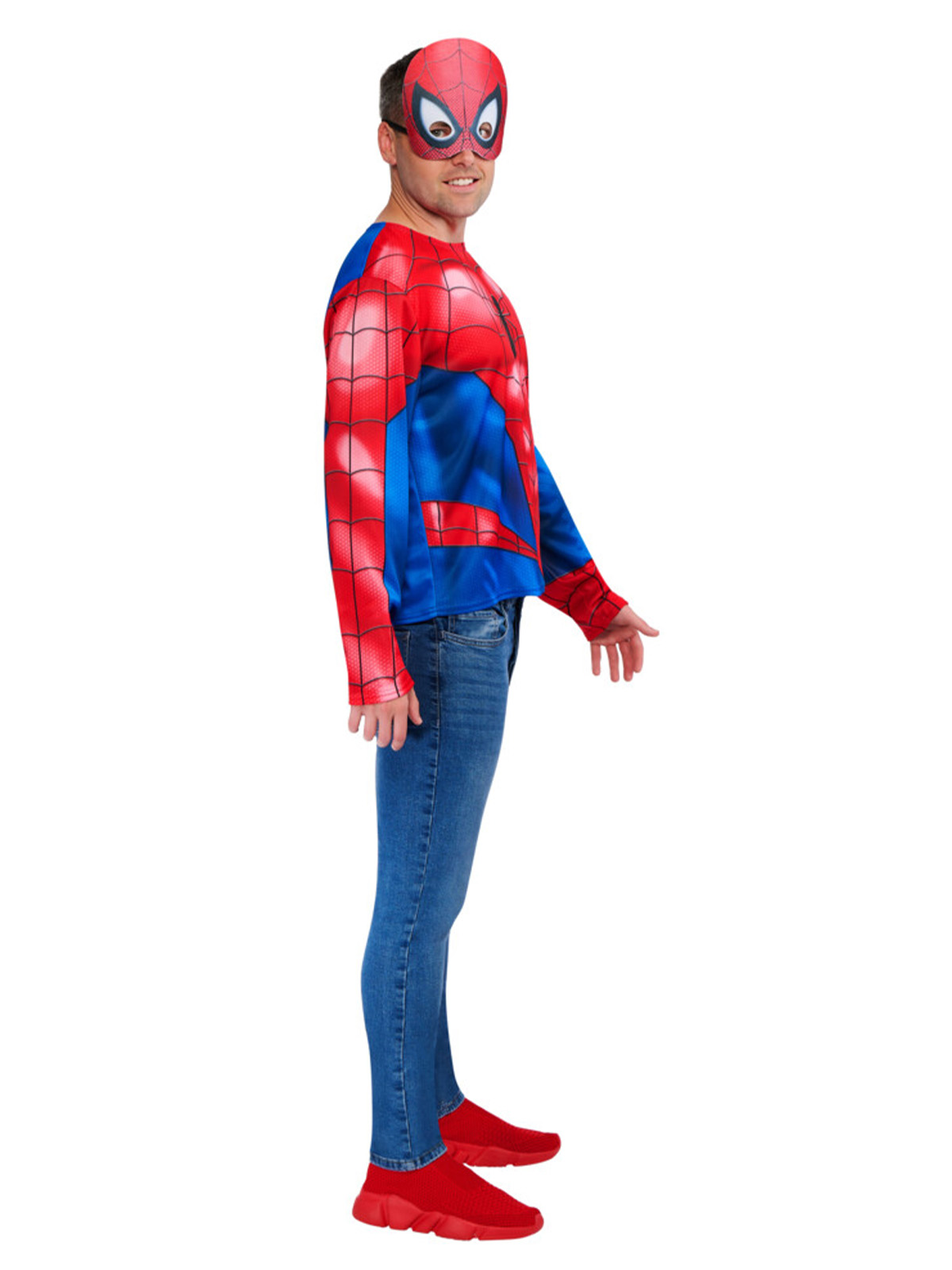 SPIDER-MAN COSTUME TOP & MASK, ADULT - Image 5
