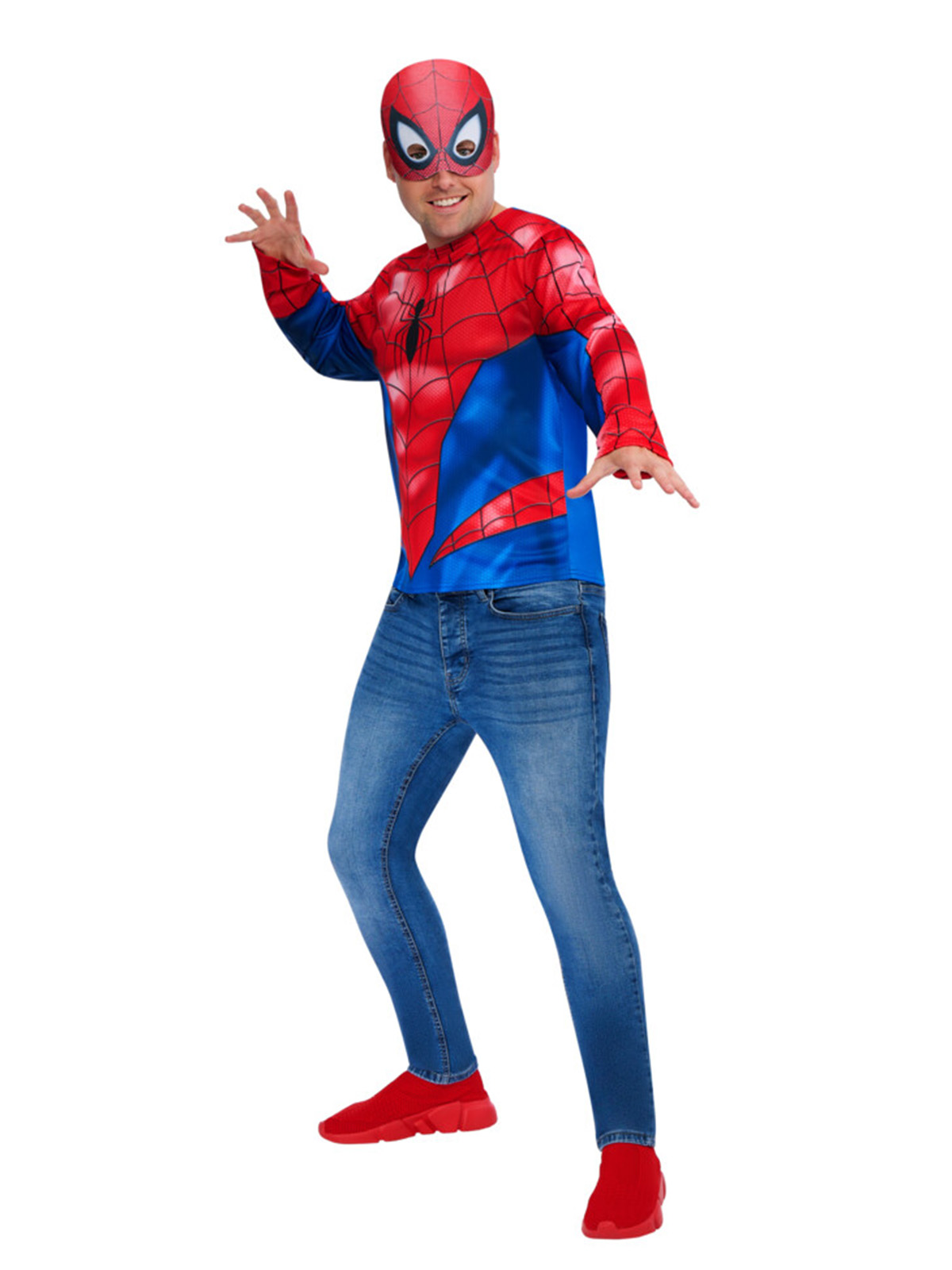 SPIDER-MAN COSTUME TOP & MASK, ADULT - Image 3