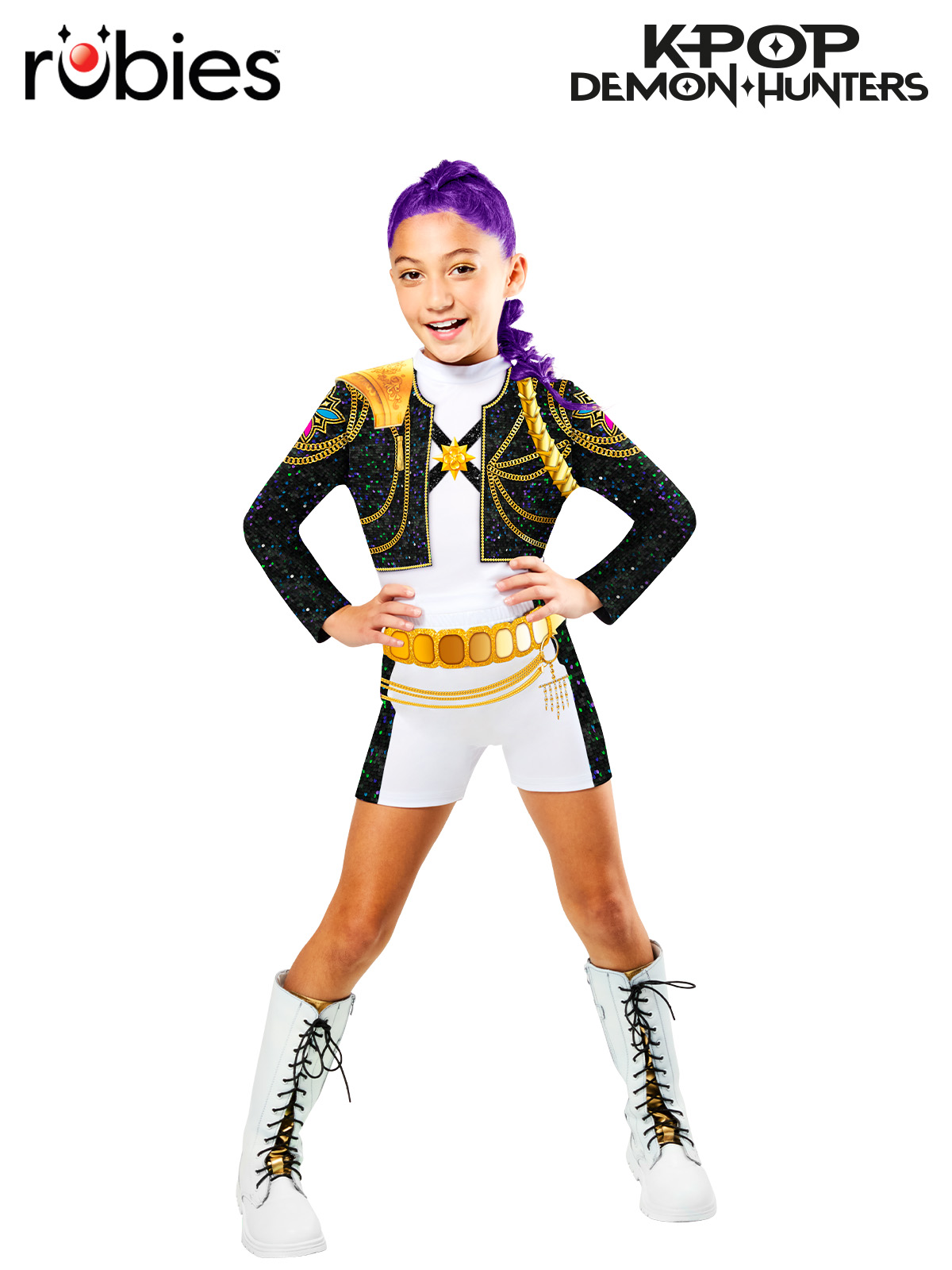 K-POP DEMON HUNTERS RUMI GOLD COSTUME, CHILD
