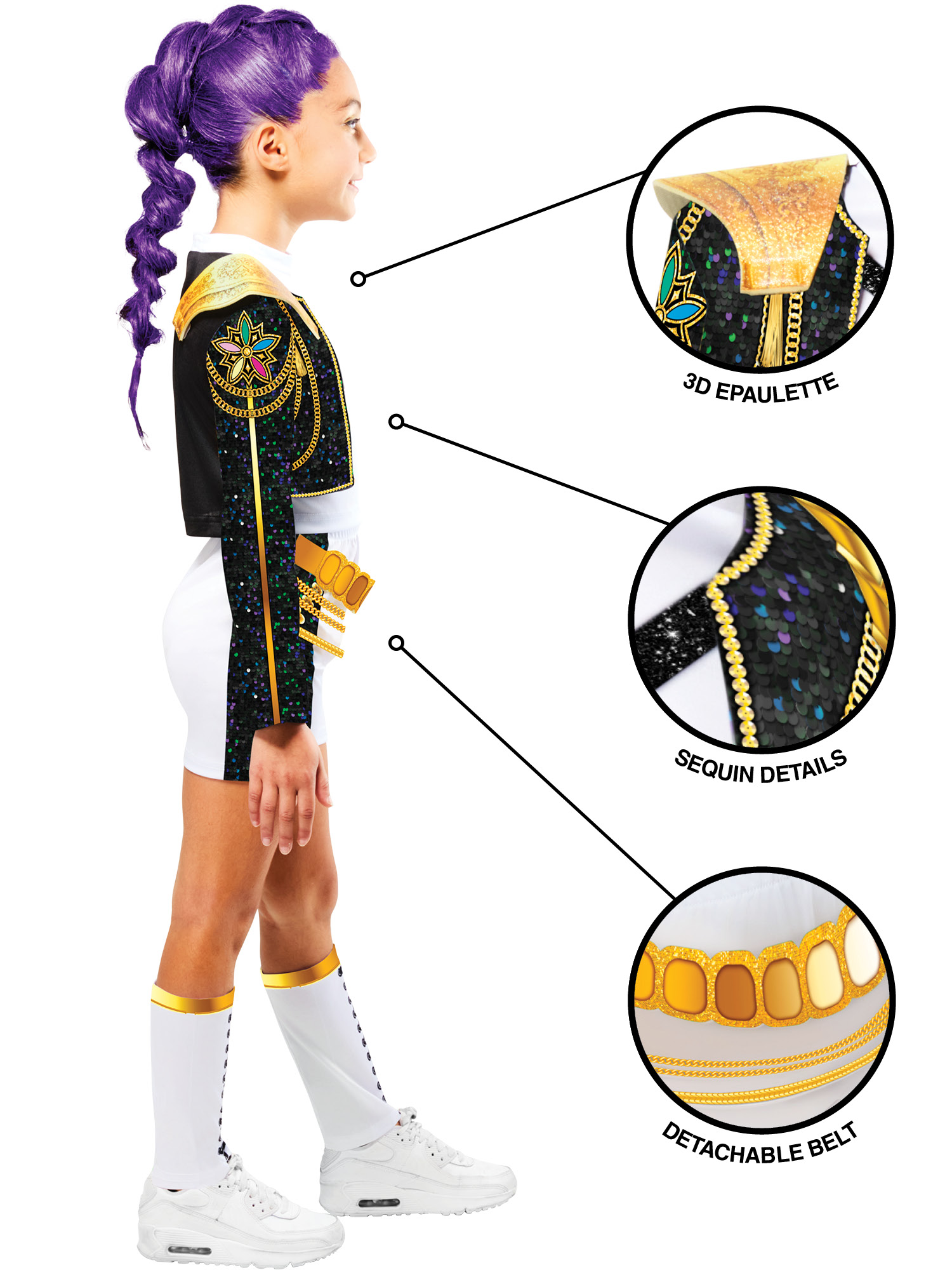 K-POP RUMI GOLD DELUXE COSTUME, CHILD - Image 7