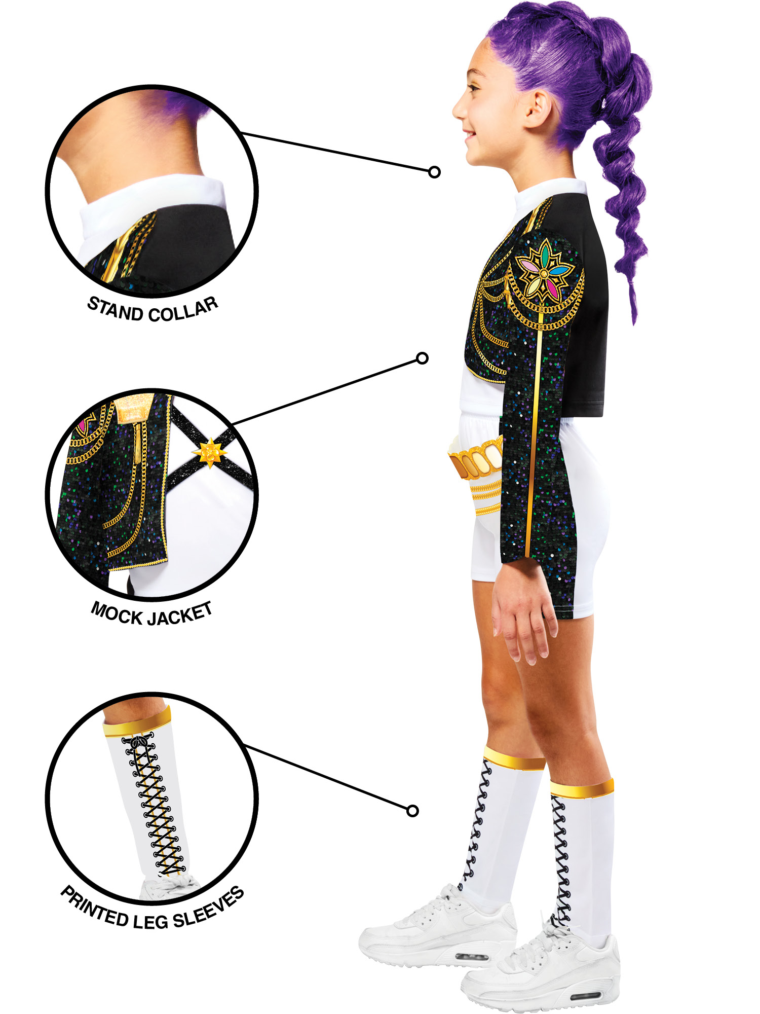 K-POP RUMI GOLD DELUXE COSTUME, CHILD - Image 8