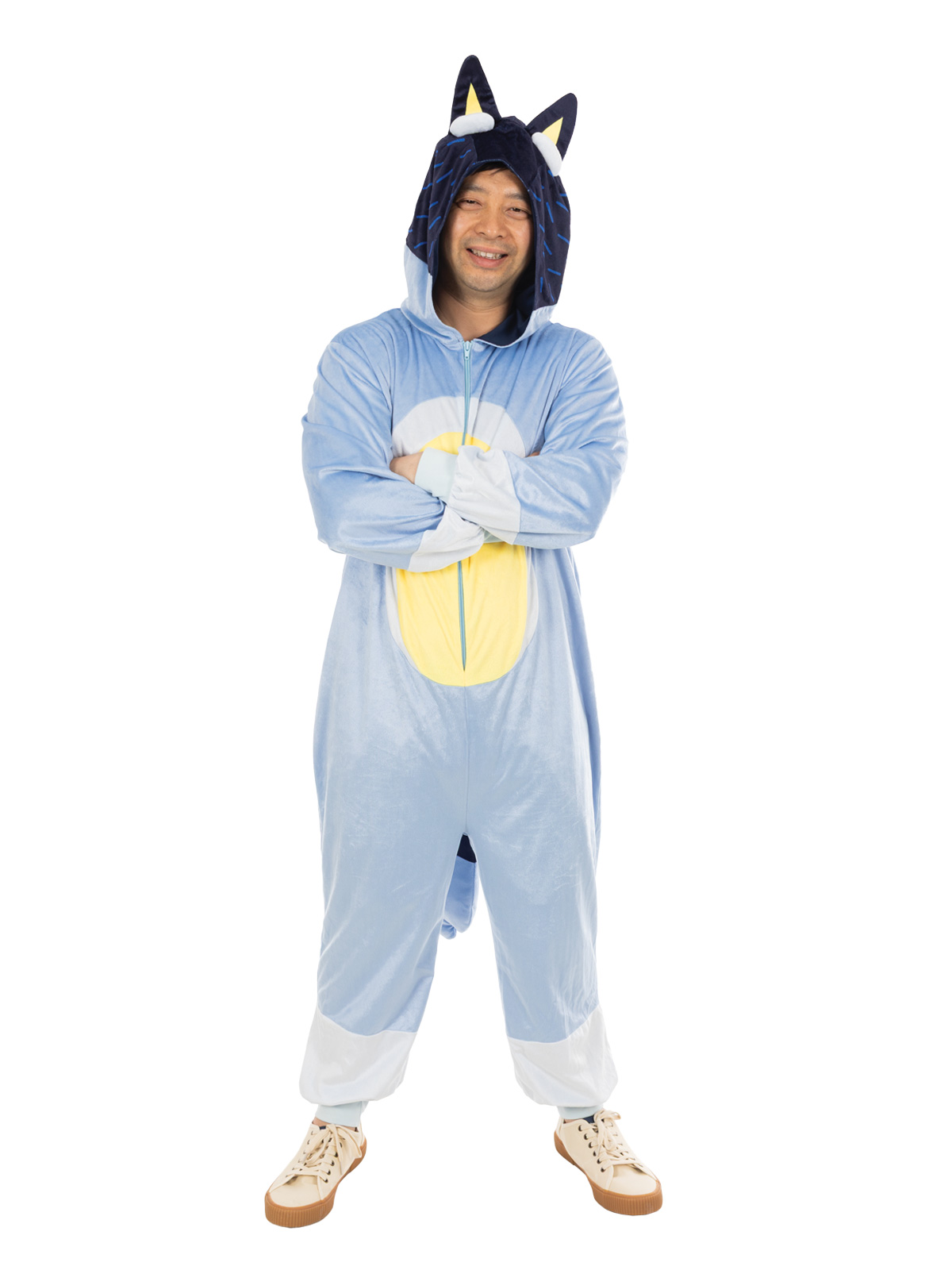 BLUEY BANDIT 'DAD' ONESIE COSTUME, ADULT - Image 3