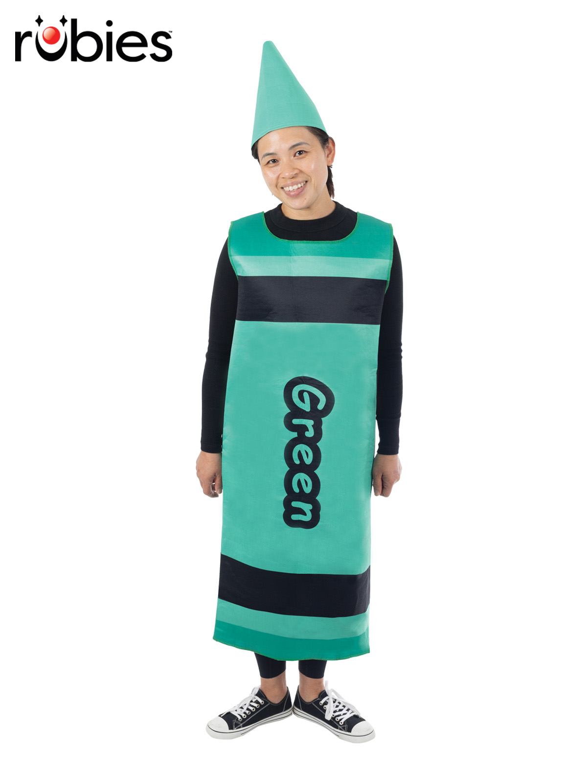 GREEN CRAYON ADULT TABARD COSTUME - ONE SIZE