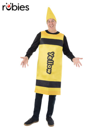 YELLOW CRAYON ADULT TABARD COSTUME - ONE SIZE
