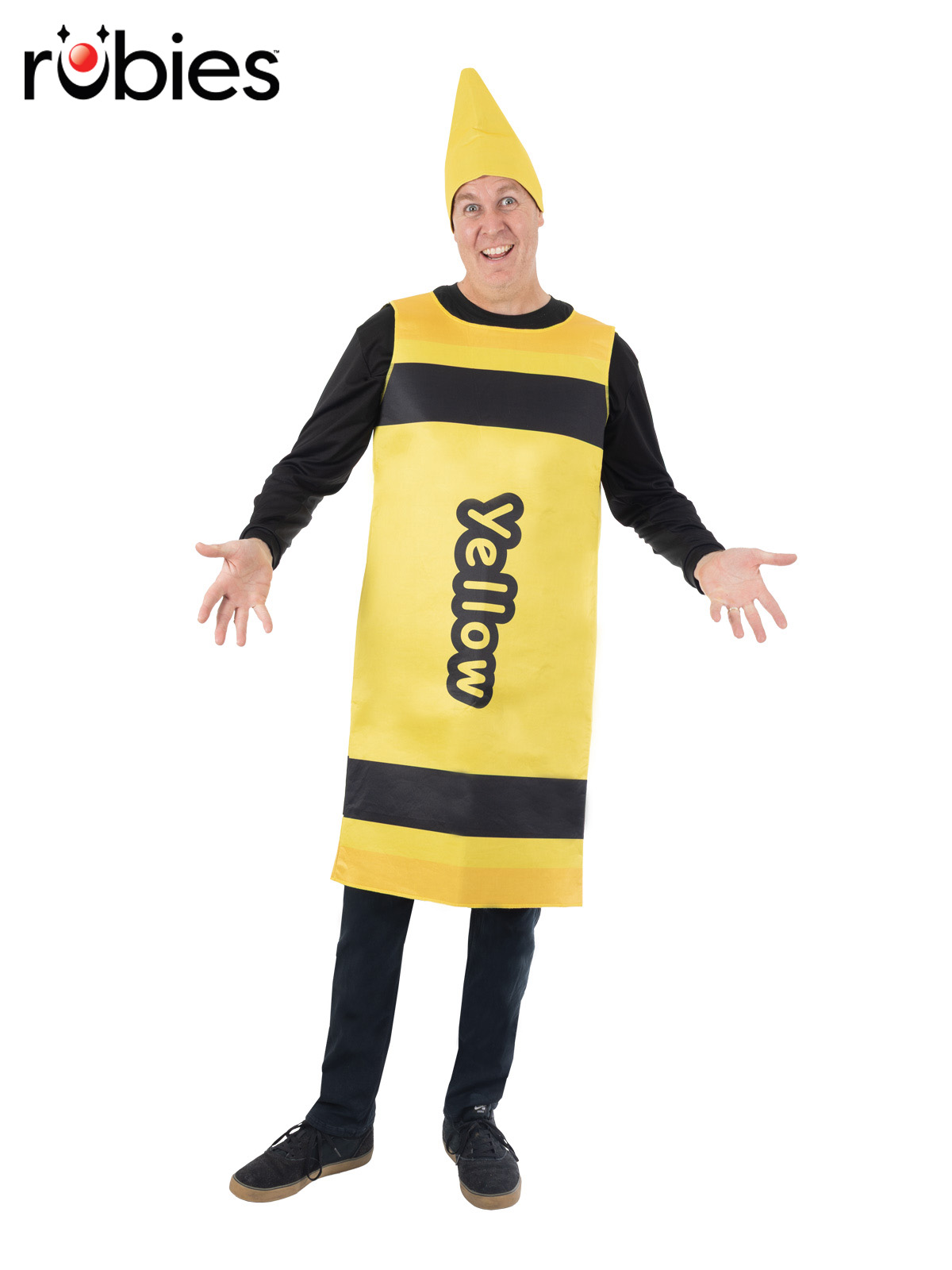 YELLOW CRAYON ADULT TABARD COSTUME - ONE SIZE