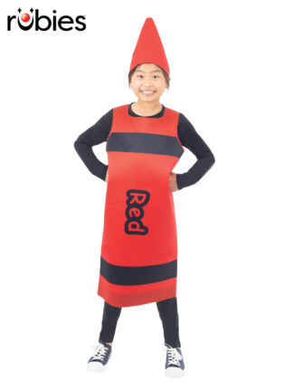 RED CRAYON CHILD TABARD COSTUME - ONE SIZE