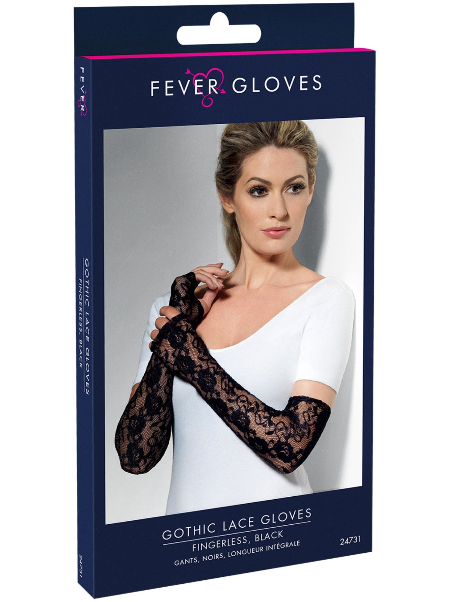 FINGERLESS LACE GLOVES, ADULT - Image 2