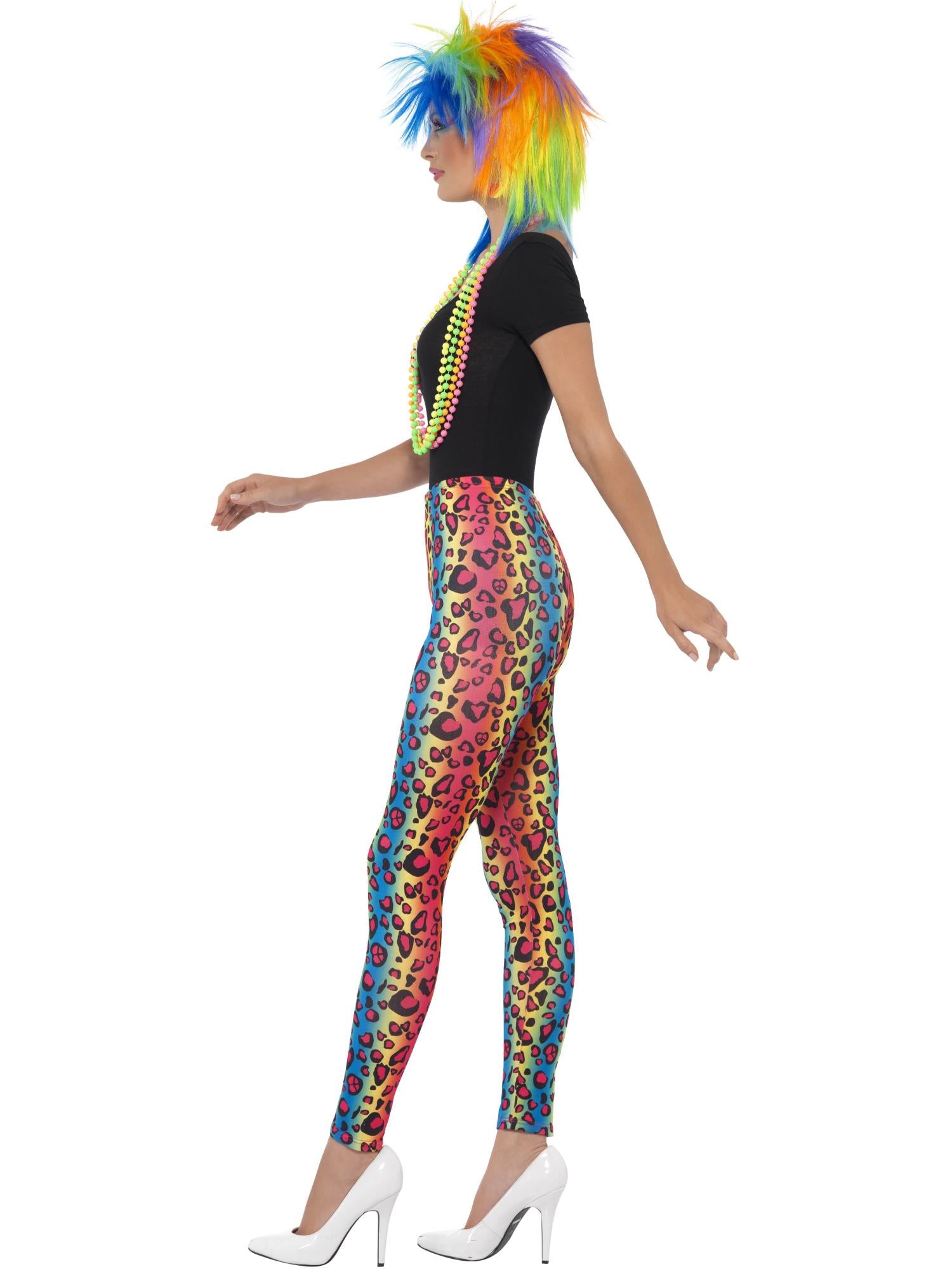 LEOPARD PRINT LEGGINGS, NEON - ADULT - Image 2