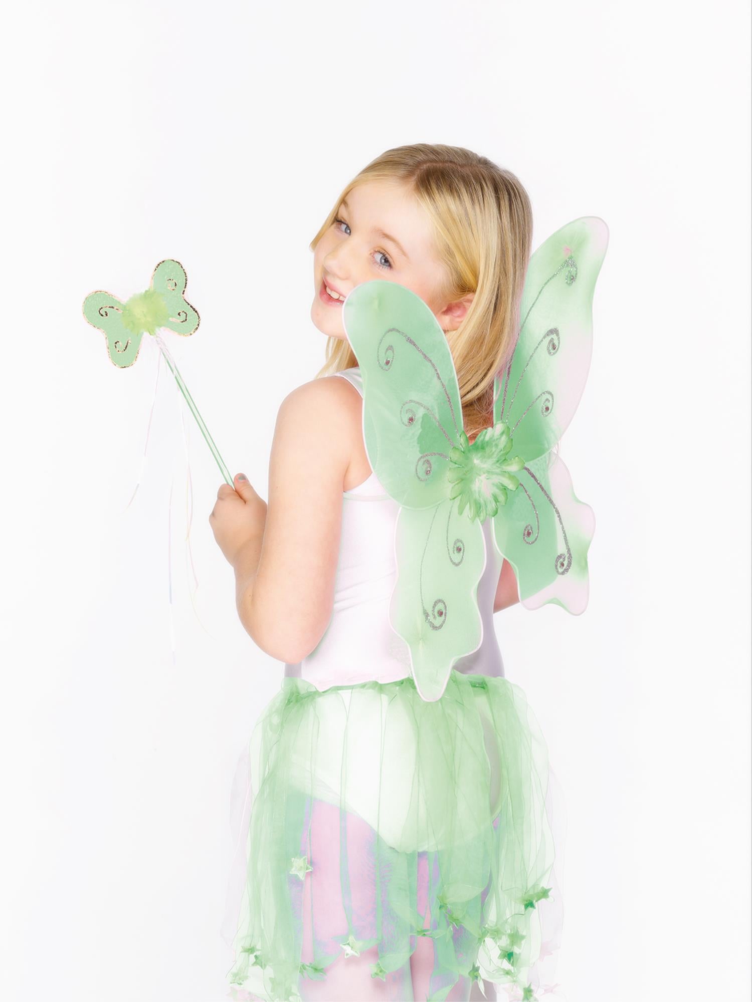BUTTERFLY WINGS & WAND SET, CHILD - Image 2