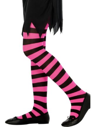 TIGHTS, BLACK & FUCHSIA - AGE 6-12