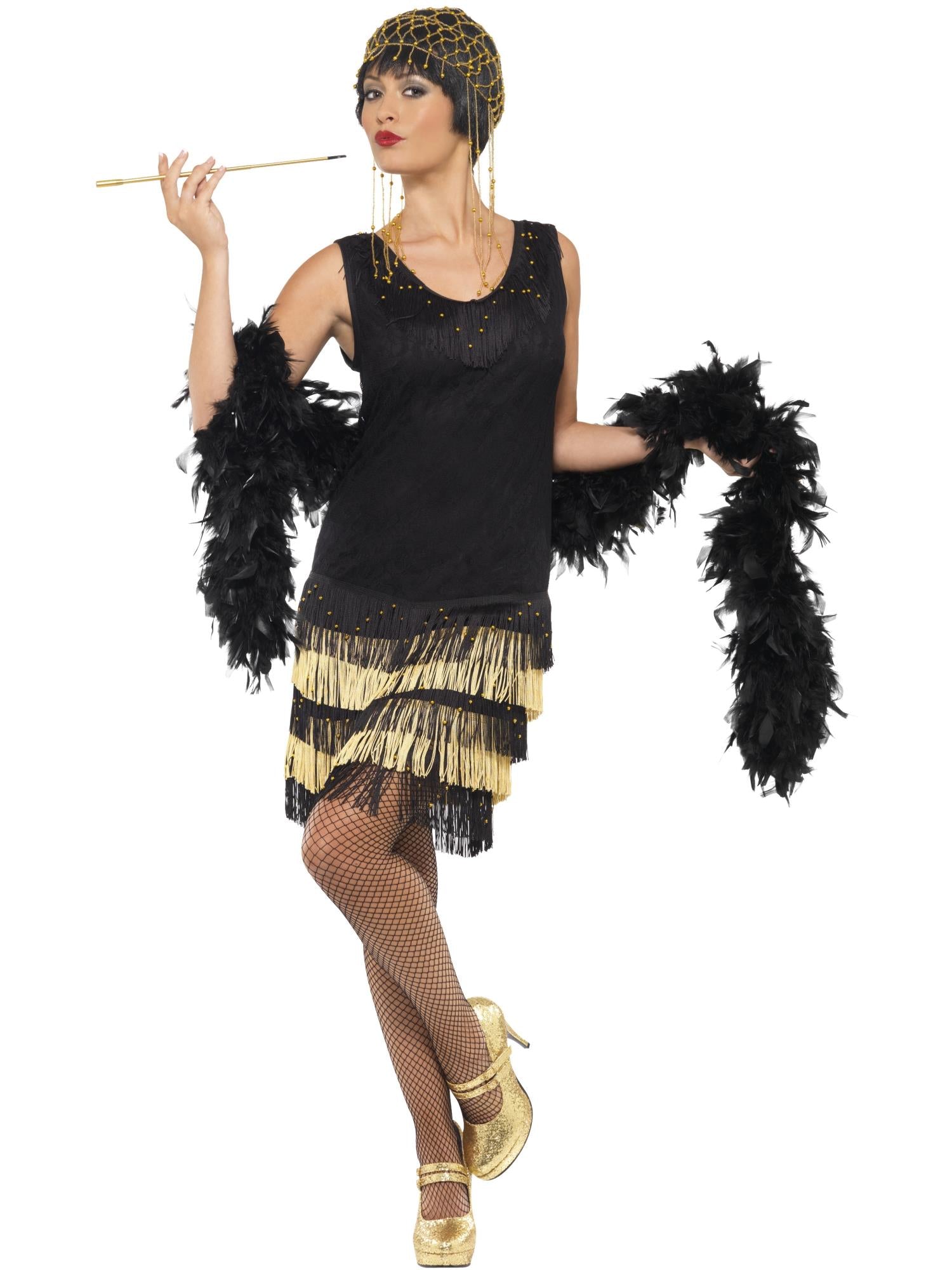 FLAPPER FRINGED 1920'S COSTUME, ADULT