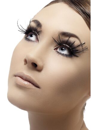 EYELASHES WITH FEATHER PLUMES, ADULT