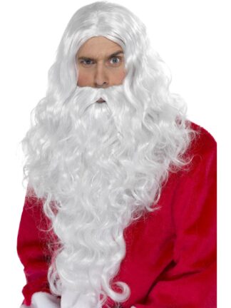 SANTA LONG WIG & BEARD, ADULT