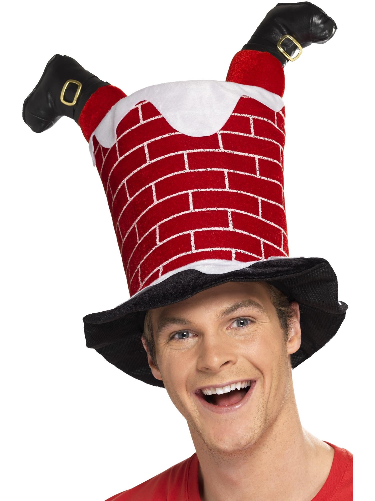 SANTA STUCK IN CHIMNEY HAT, ADULT - Image 2