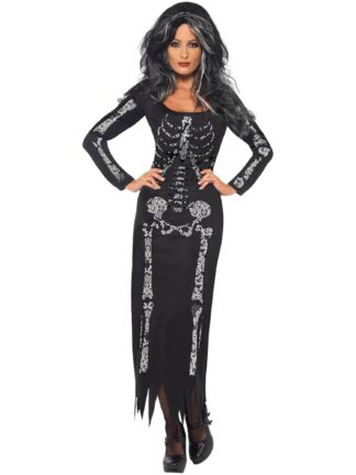 SKELETON COSTUME, WITH TUBE DRESS