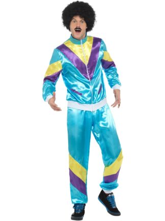 80S HEIGHT OF FASHION MEN'S SHELL SUIT COSTUME, ADULT