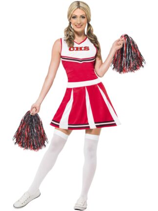 CHEERLEADER RED COSTUME, ADULT