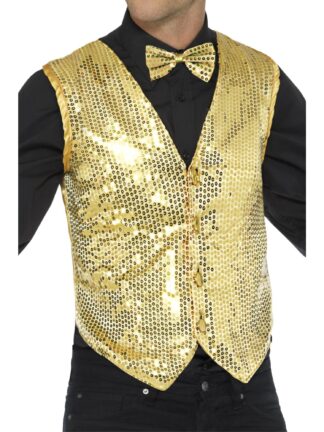 WAISTCOAT - GOLD SEQUIN, ADULT