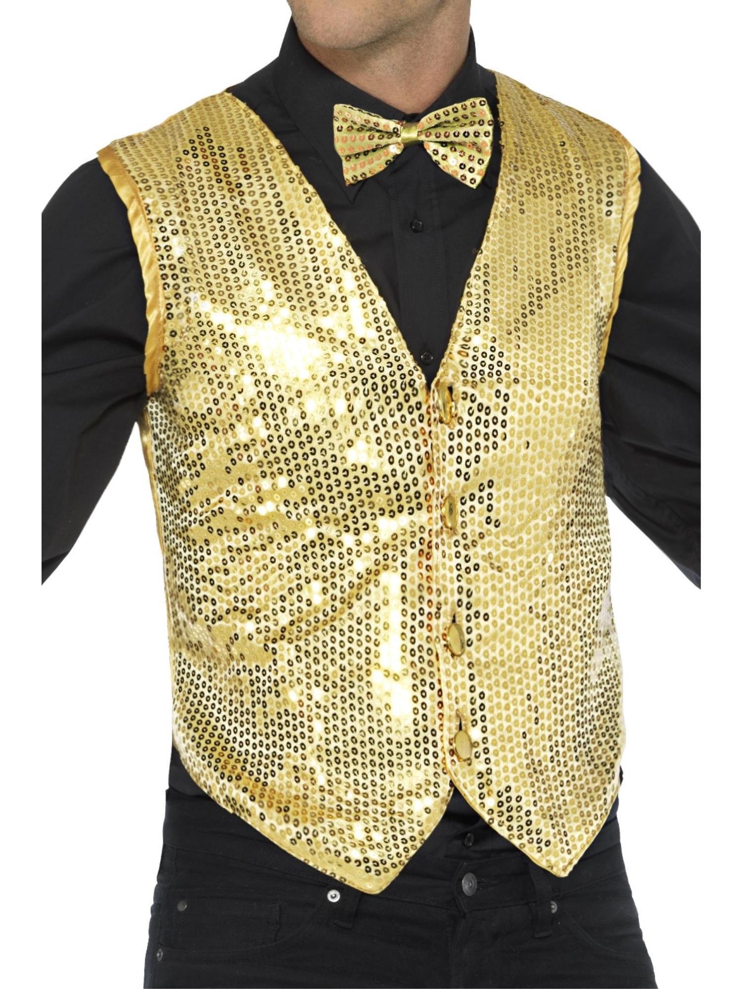 WAISTCOAT - GOLD SEQUIN, ADULT