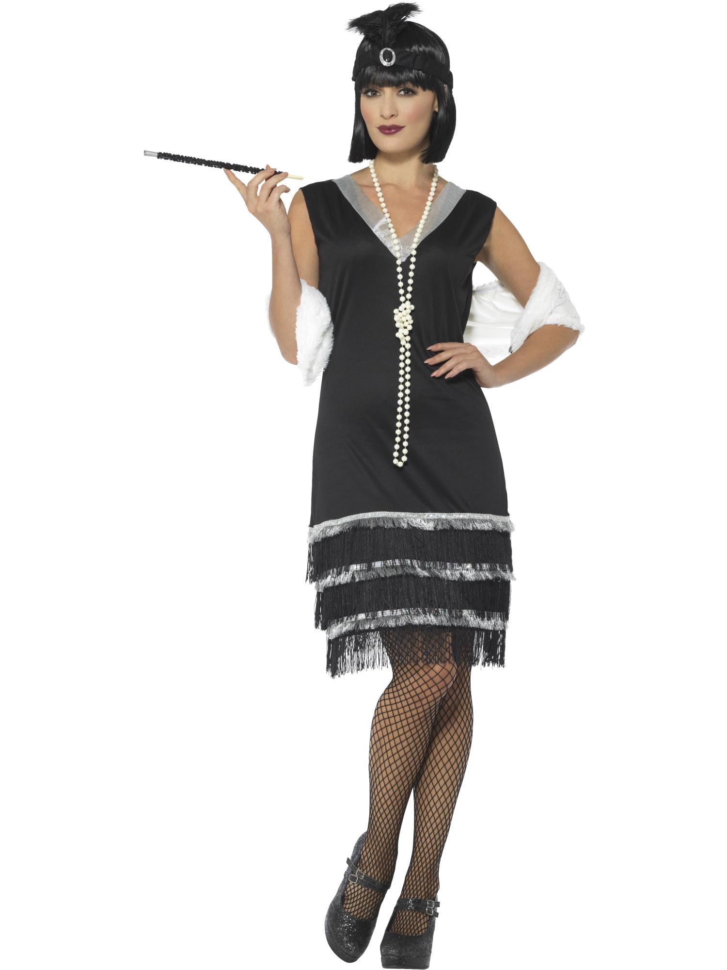FLAPPER DELUXE COSTUME WITH STOLE, ADULT - Image 4