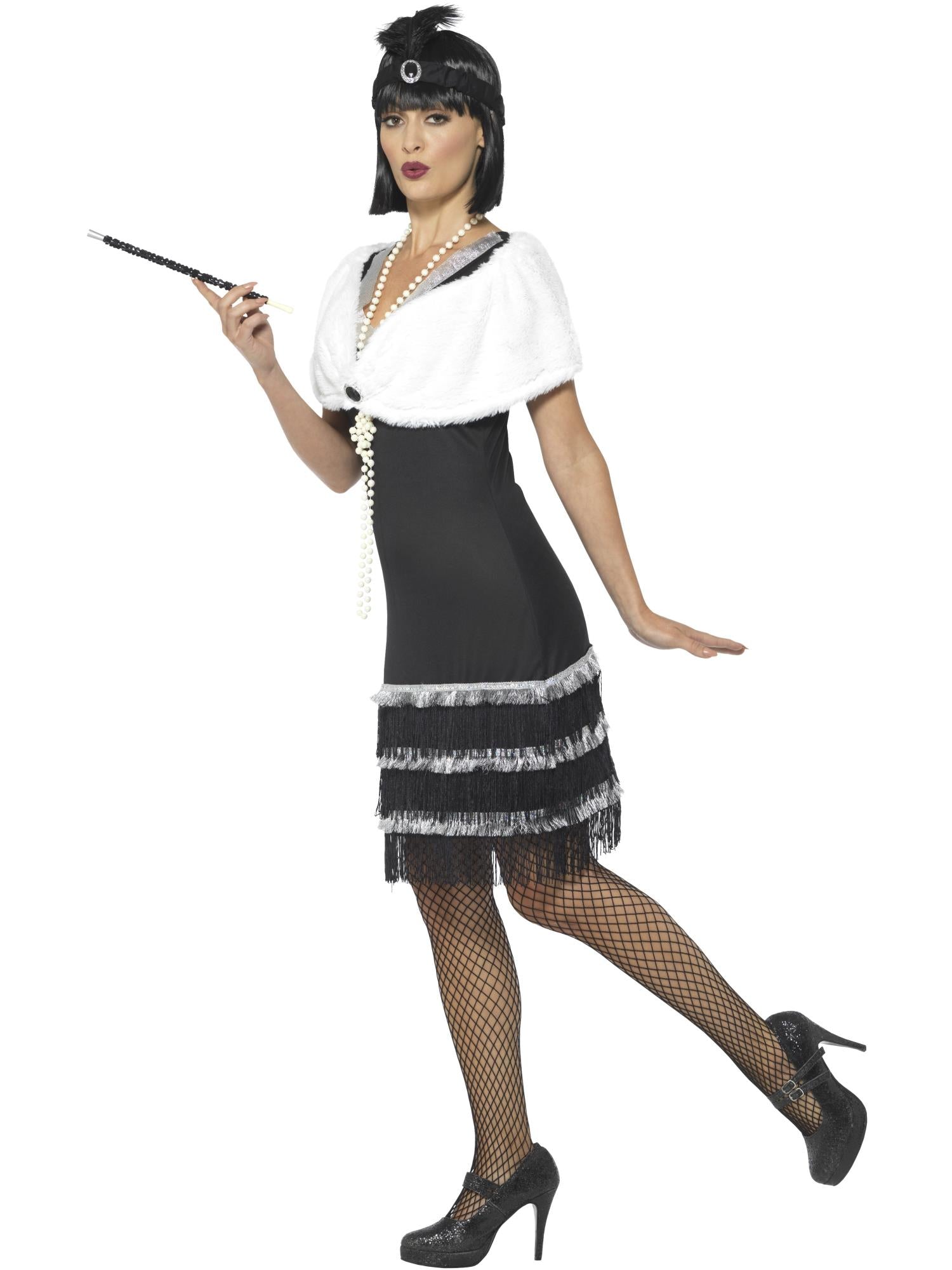 FLAPPER DELUXE COSTUME WITH STOLE, ADULT - Image 2