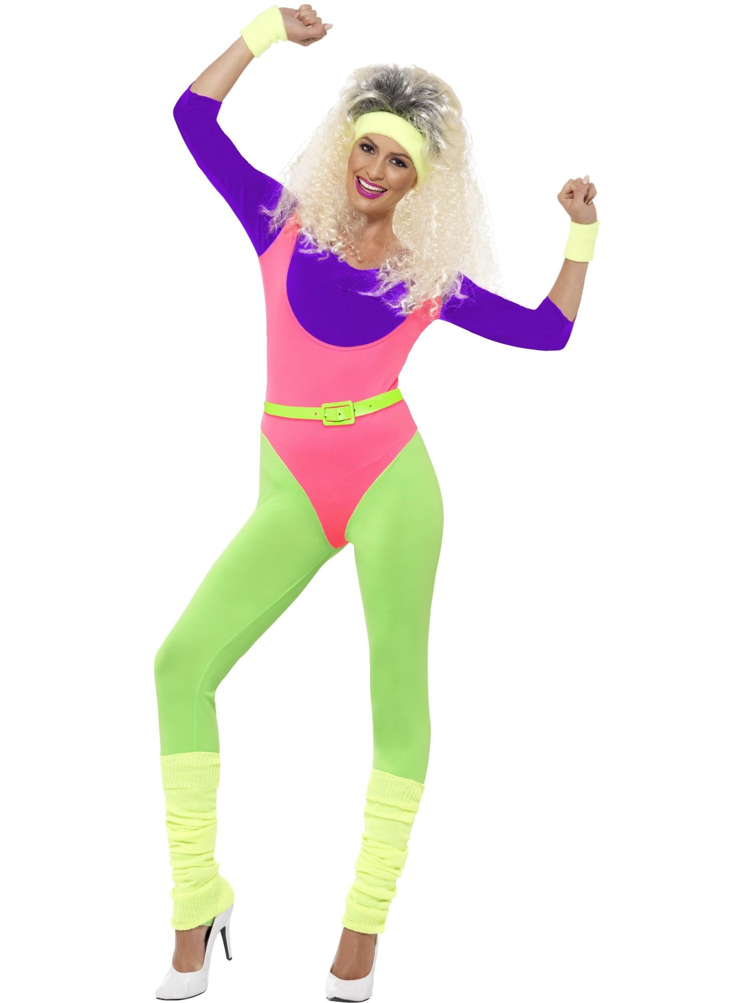 80S WORK OUT COSTUME, ADULT