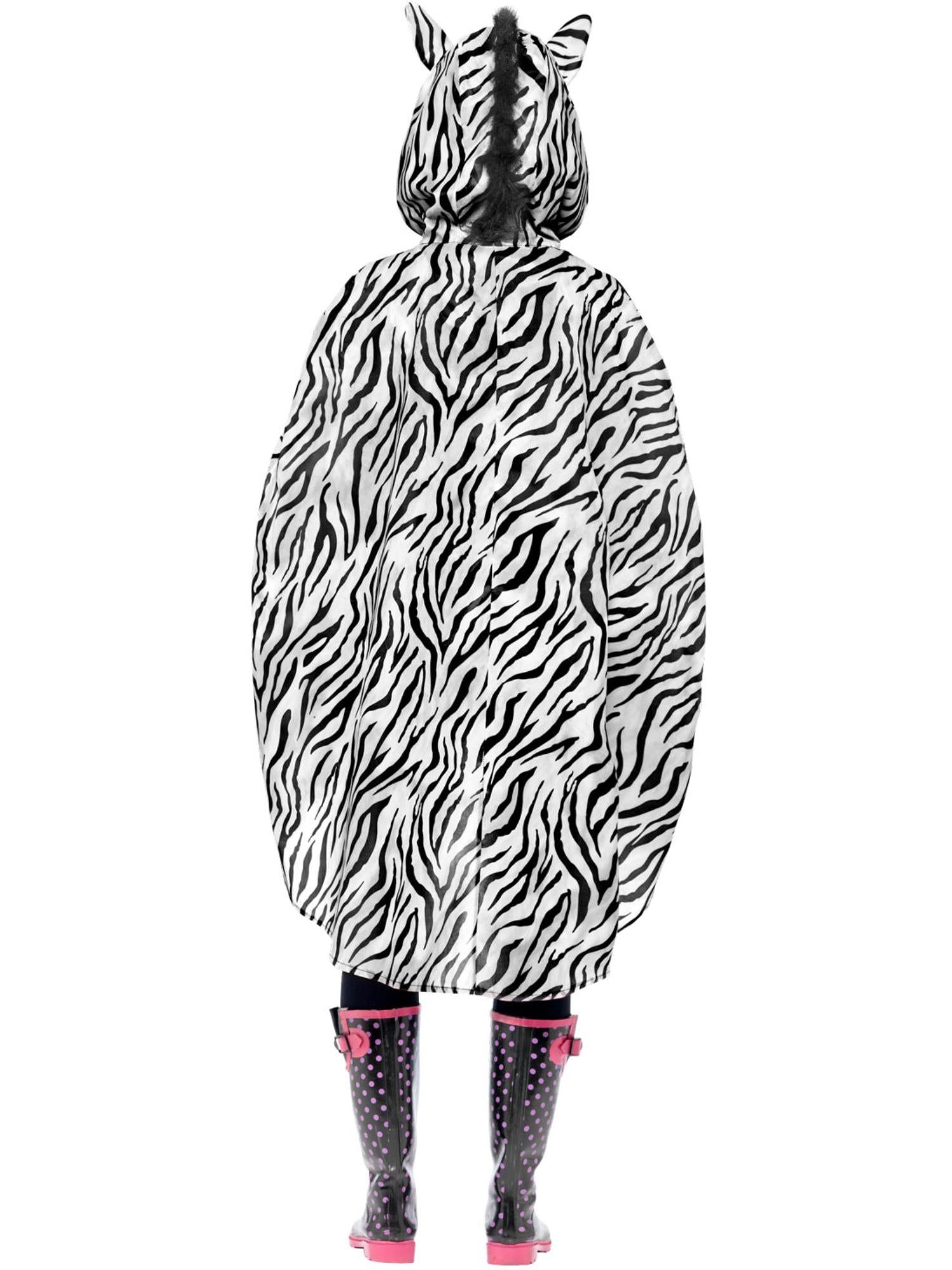 ZEBRA PARTY PONCHO, ADULT - Image 3