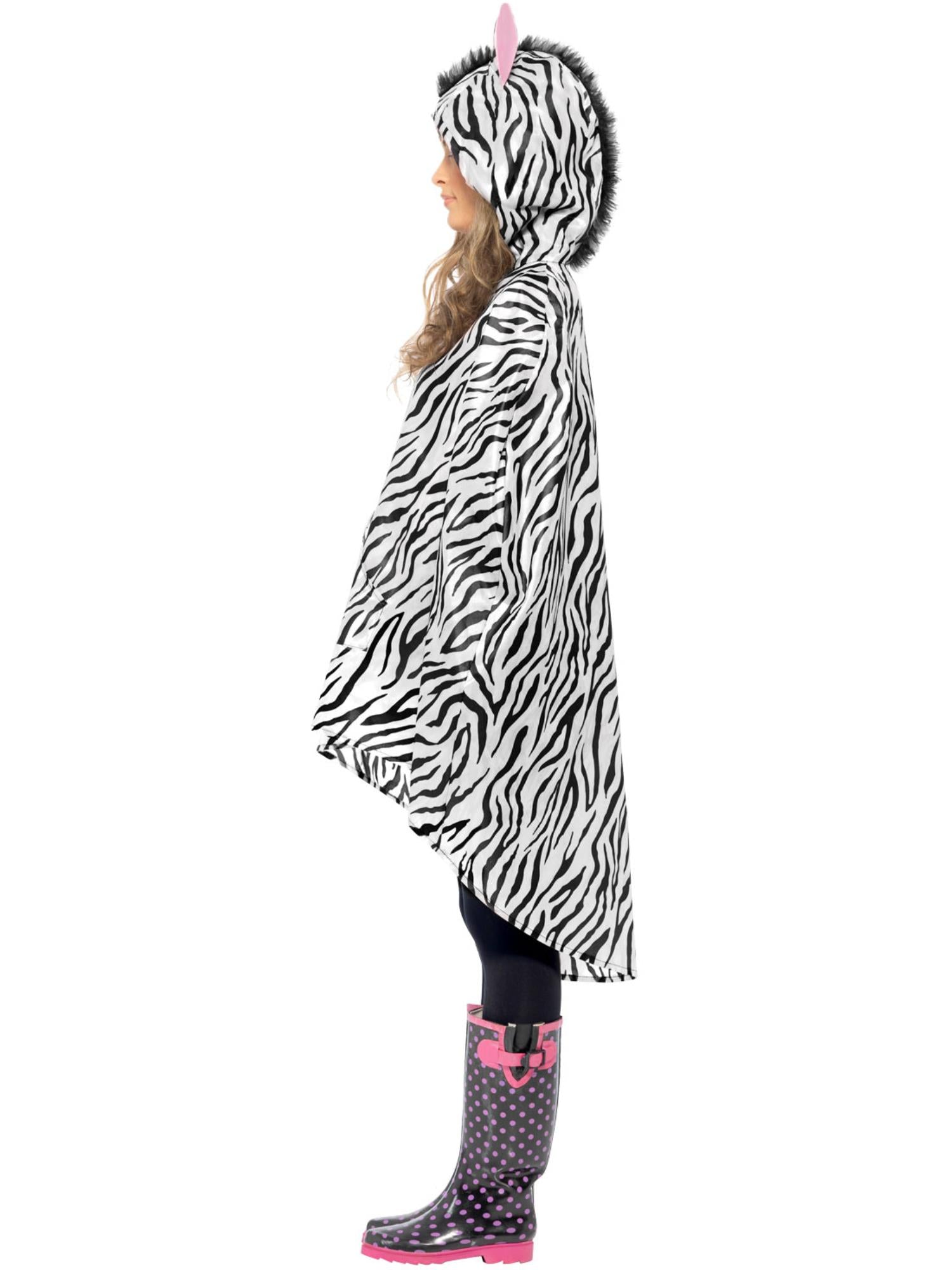 ZEBRA PARTY PONCHO, ADULT - Image 2