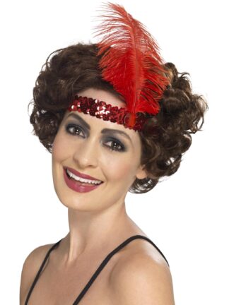 FLAPPER RED HEADBAND, ADULT