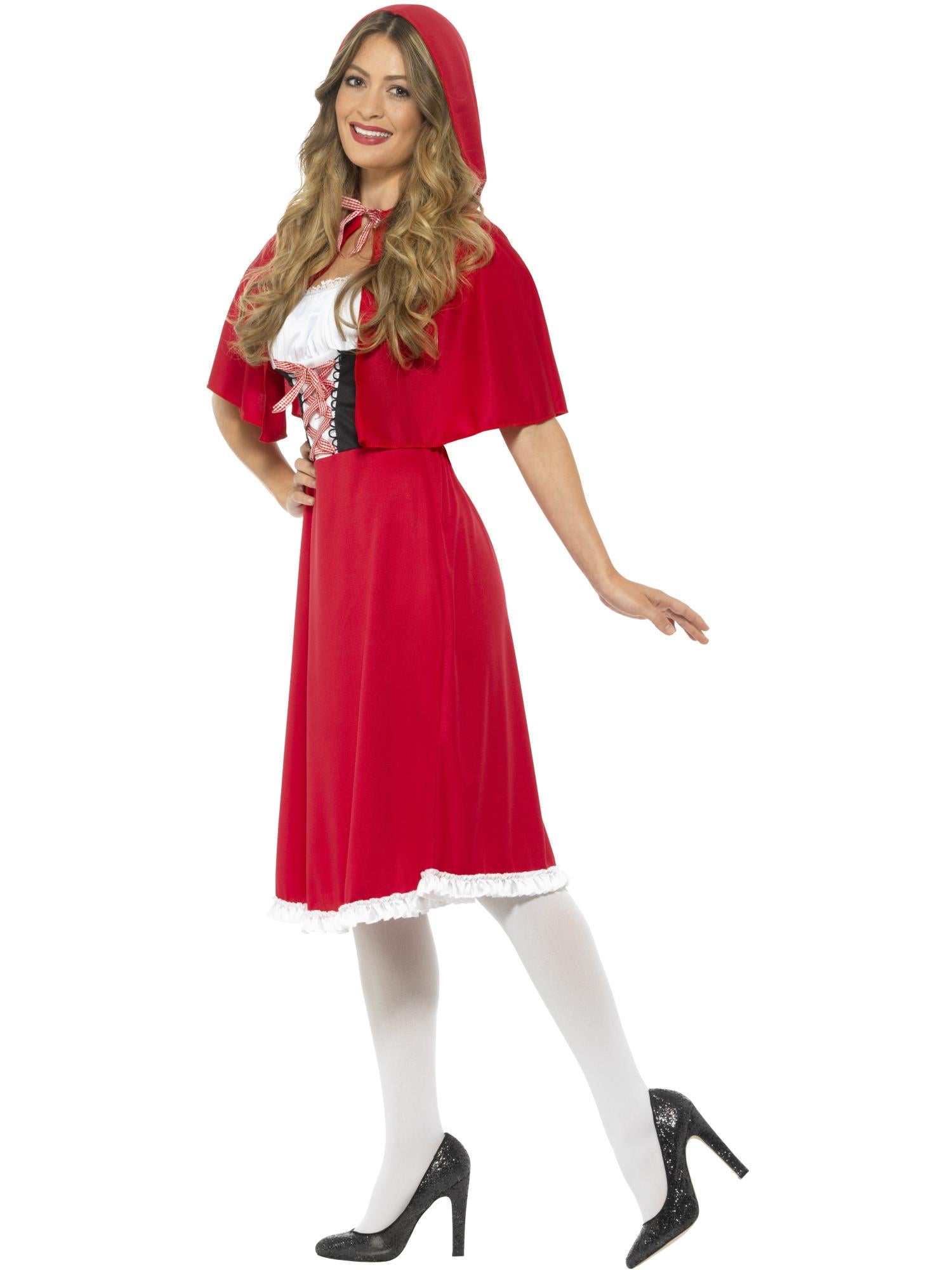 RED RIDING HOOD COSTUME - LONG, ADULT - Image 2