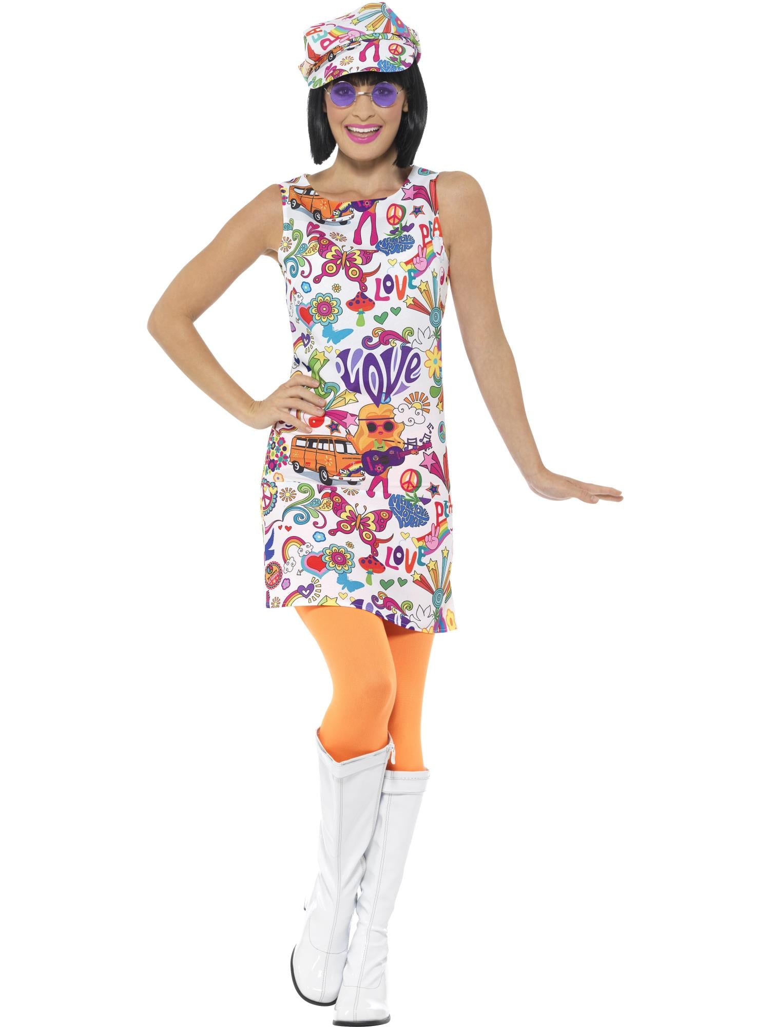 60S GROOVY CHICK COSTUME, ADULT - Image 4