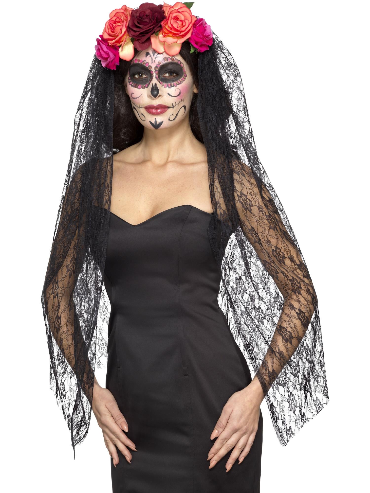 DAY OF THE DEAD DELUXE HEADBAND, ADULT