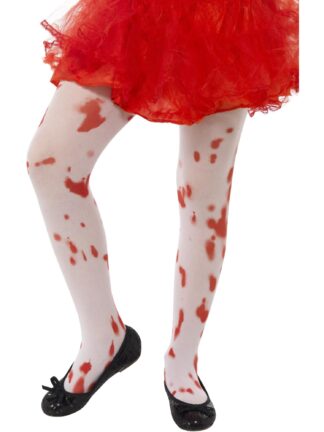 TIGHTS WITH BLOOD STAIN PRINT - SIZE 6-12YRS