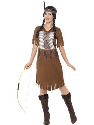 NATIVE AMERICAN WARRIOR PRINCESS COSTUME, ADULT
