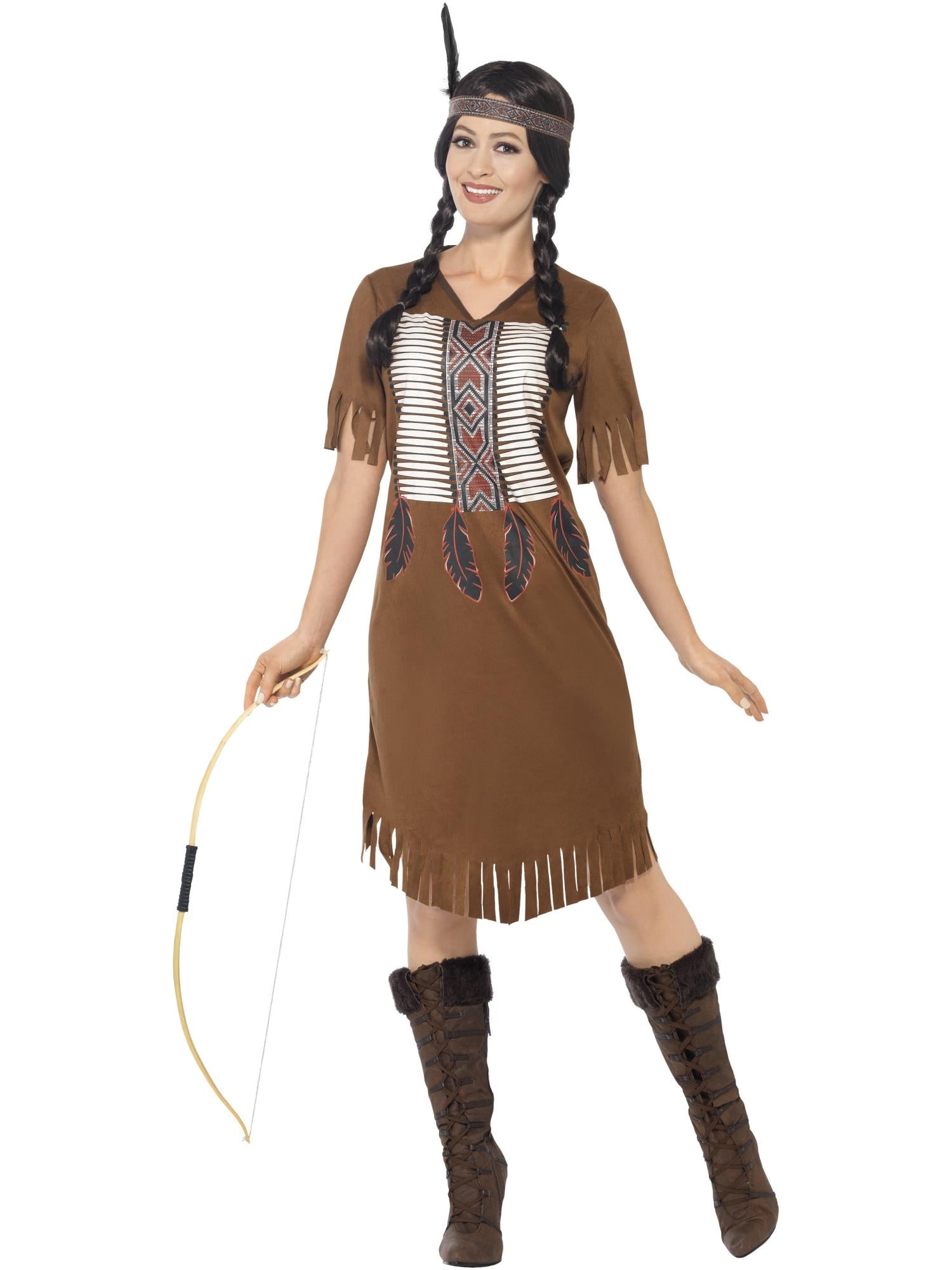 NATIVE AMERICAN WARRIOR PRINCESS COSTUME, ADULT